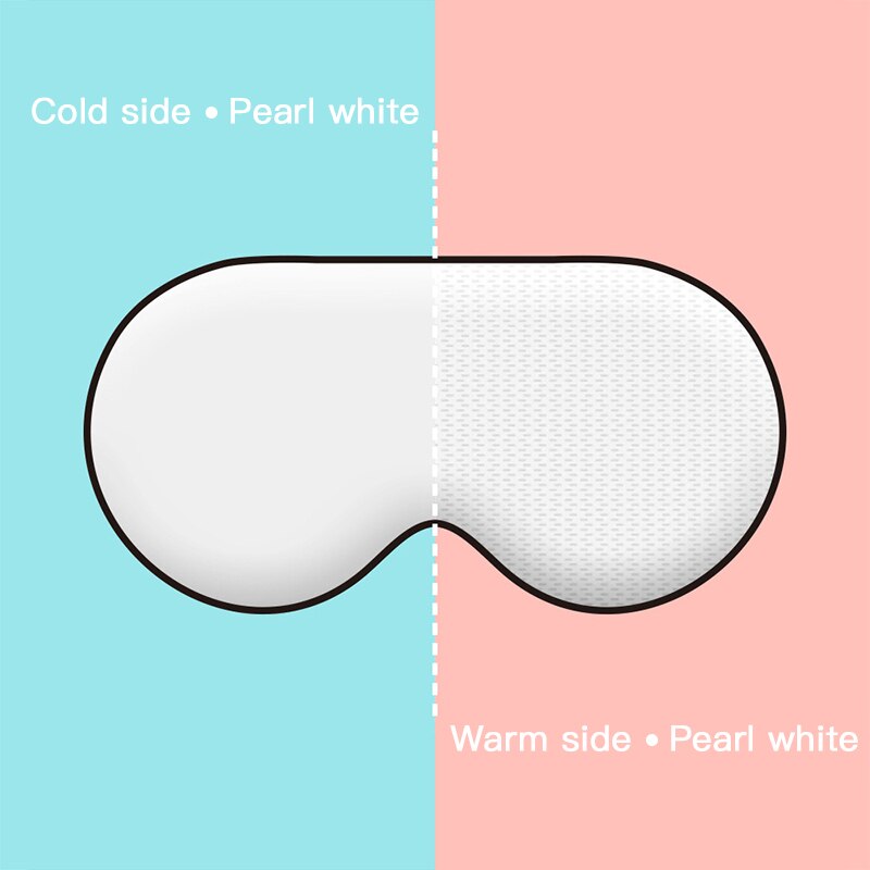 Imitated Silk Sleep Eye Mask Portable Travel Eyepatch Nap Eye Patch Rest Blindfold Eye Cover Sleeping Mask Night Eyeshade: White