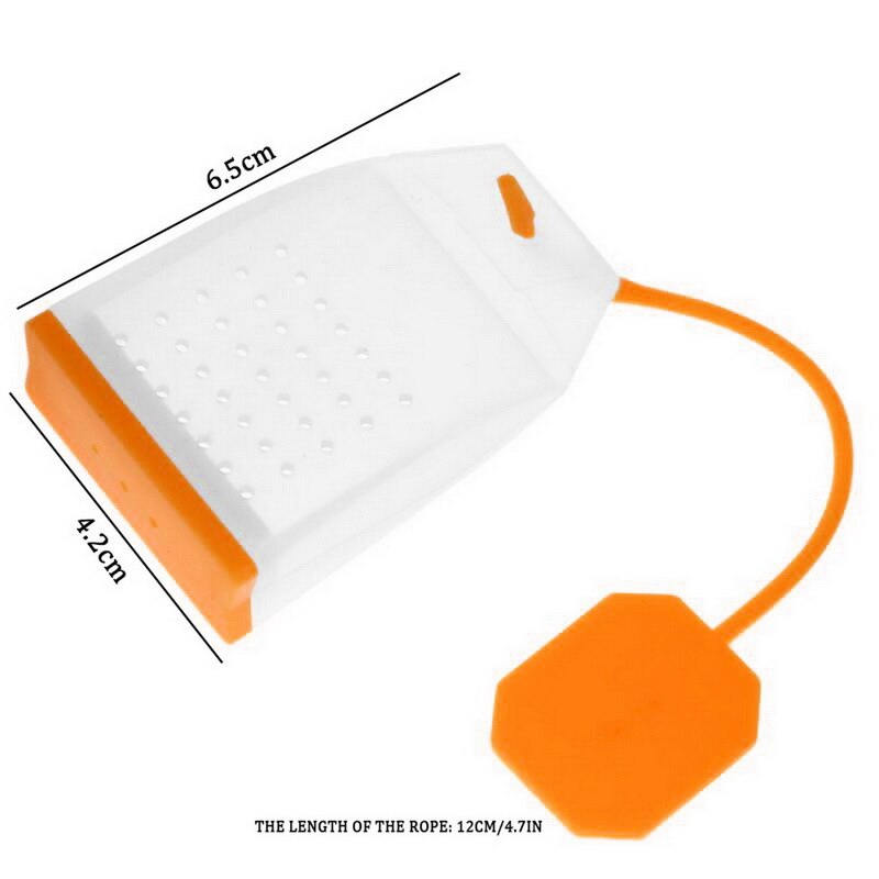 1 stk posere stil silikon te sil urte krydder infuser filter diffusor kjøkken kaffe te verktøy: Oransje