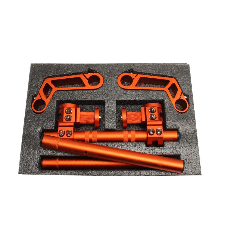 Motorcycle CNC Handlebar 7/8" 22mm Removable Adjustable Steering Handle Bar System 125cc Pit Bike Dirt Bike Motocross Scooter: Orange