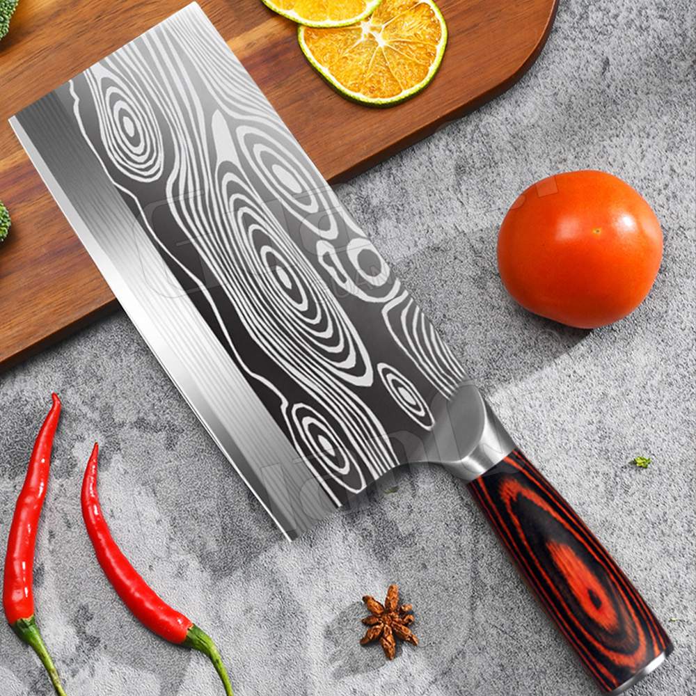 Kitchen Knives Razor Sharp Slicing Meat Chopping Knife Butcher Knife 5Cr15 Stainless Steel Cleaver Traditional Cooking Knives