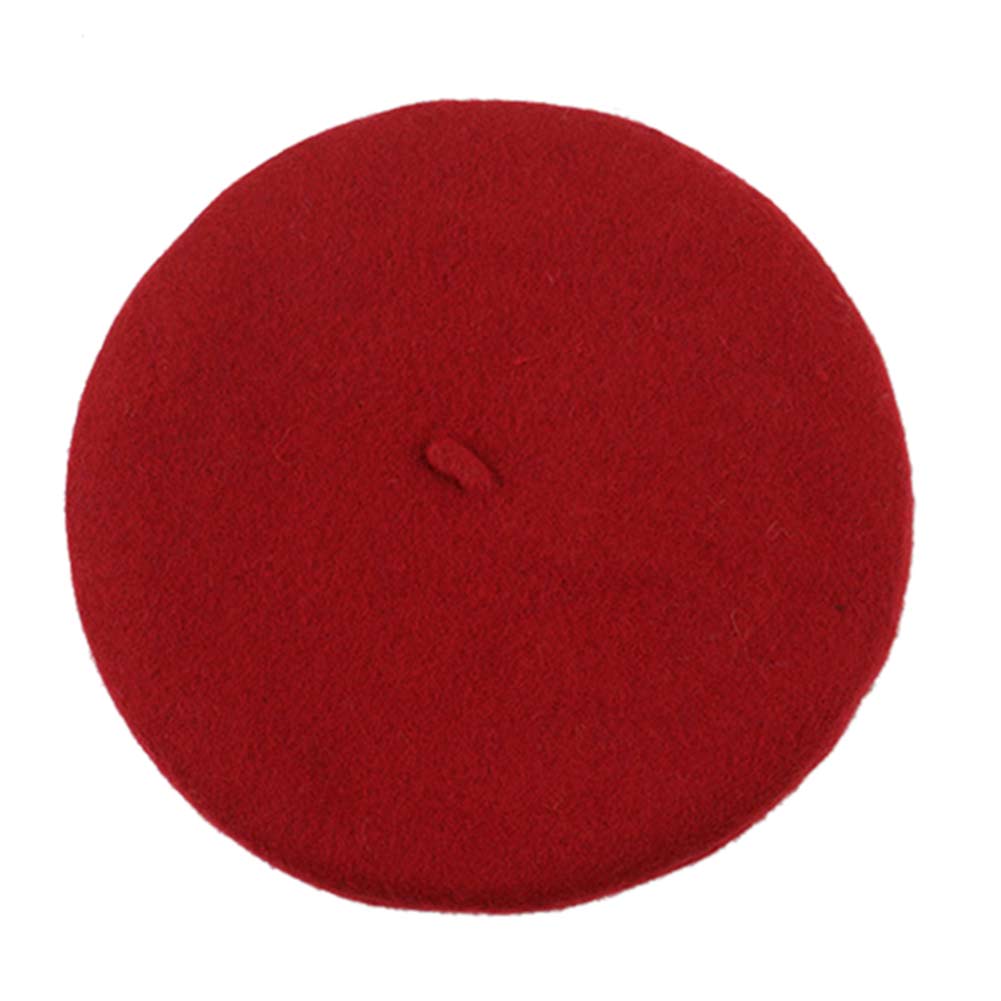 Elegent britisk dame kvinner strikket beret lue ski luer tam lokk lue xin: Vinrød