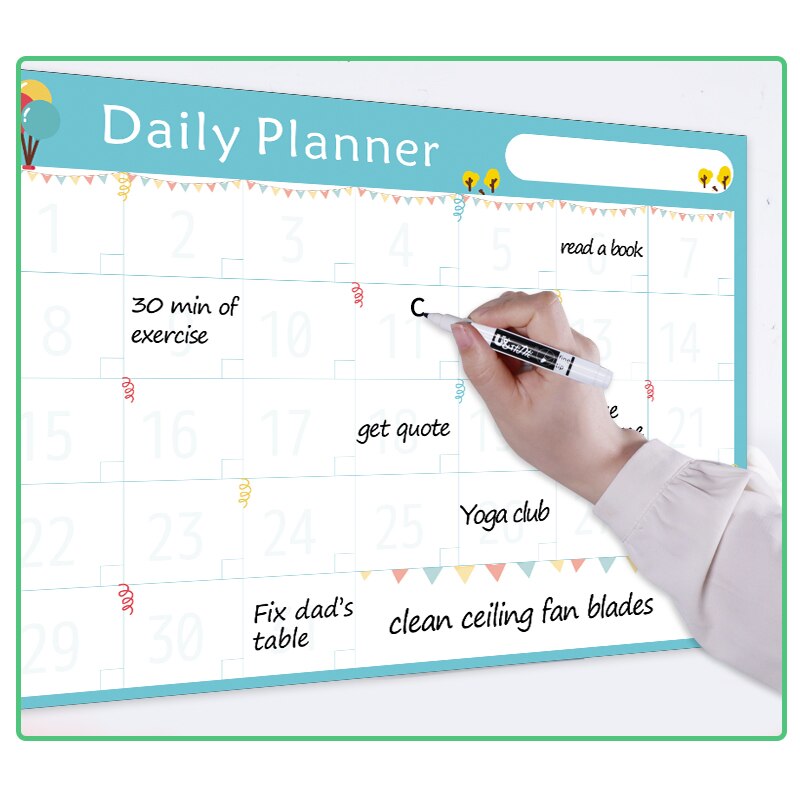 42X30Cm Magnetische Kruidenier Lijst Uitwisbare Kalender Whiteboard Schrijven Message Boards Maandelijkse Planner Koelkast Magneet Voor Koelkast