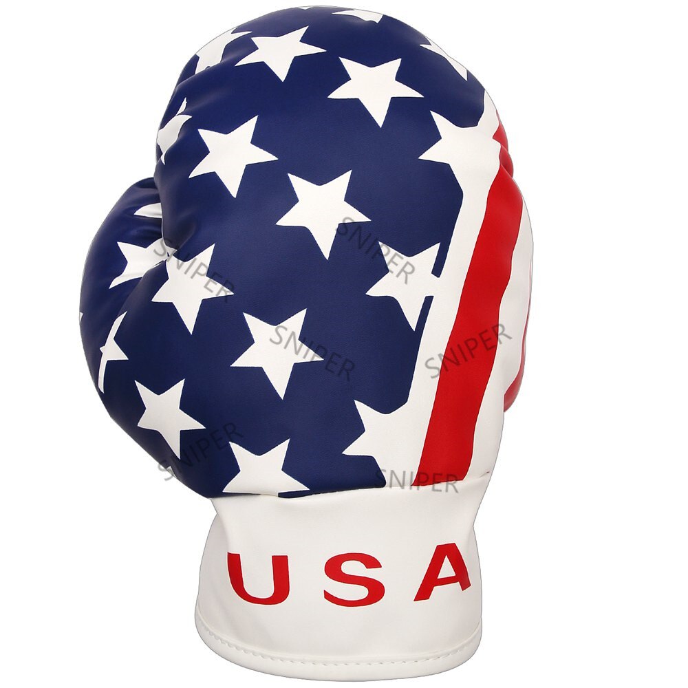 Nrc golf headcovers para motorista fairway woods luva de boxe eua couro do plutônio clube de golfe #1 #3 #5 headcovers madeira