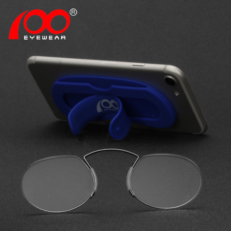 vision reading glasses stainless steel anti blue light SOS Emergency Nose Clip eyeglasses presbyopia #RD8107C8