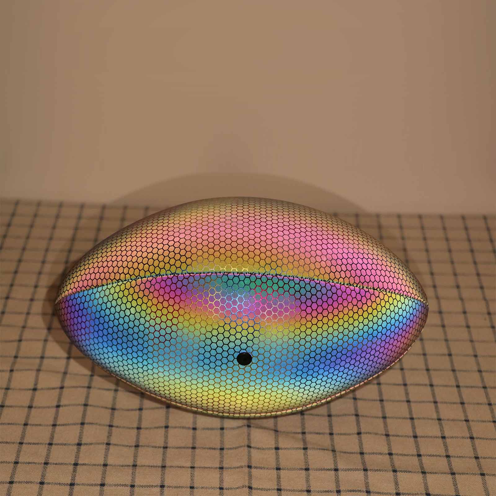 Rugby Ball Standard Game Training Rugby Pu Machine Stitched Reflective Adult Rugby Ball