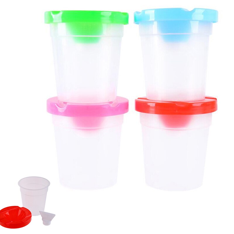 1 pcs DIY Children Washing Cup Writing Brush Cup Paint Cup Painting Handmade Accessories Water Leakage Prevention
