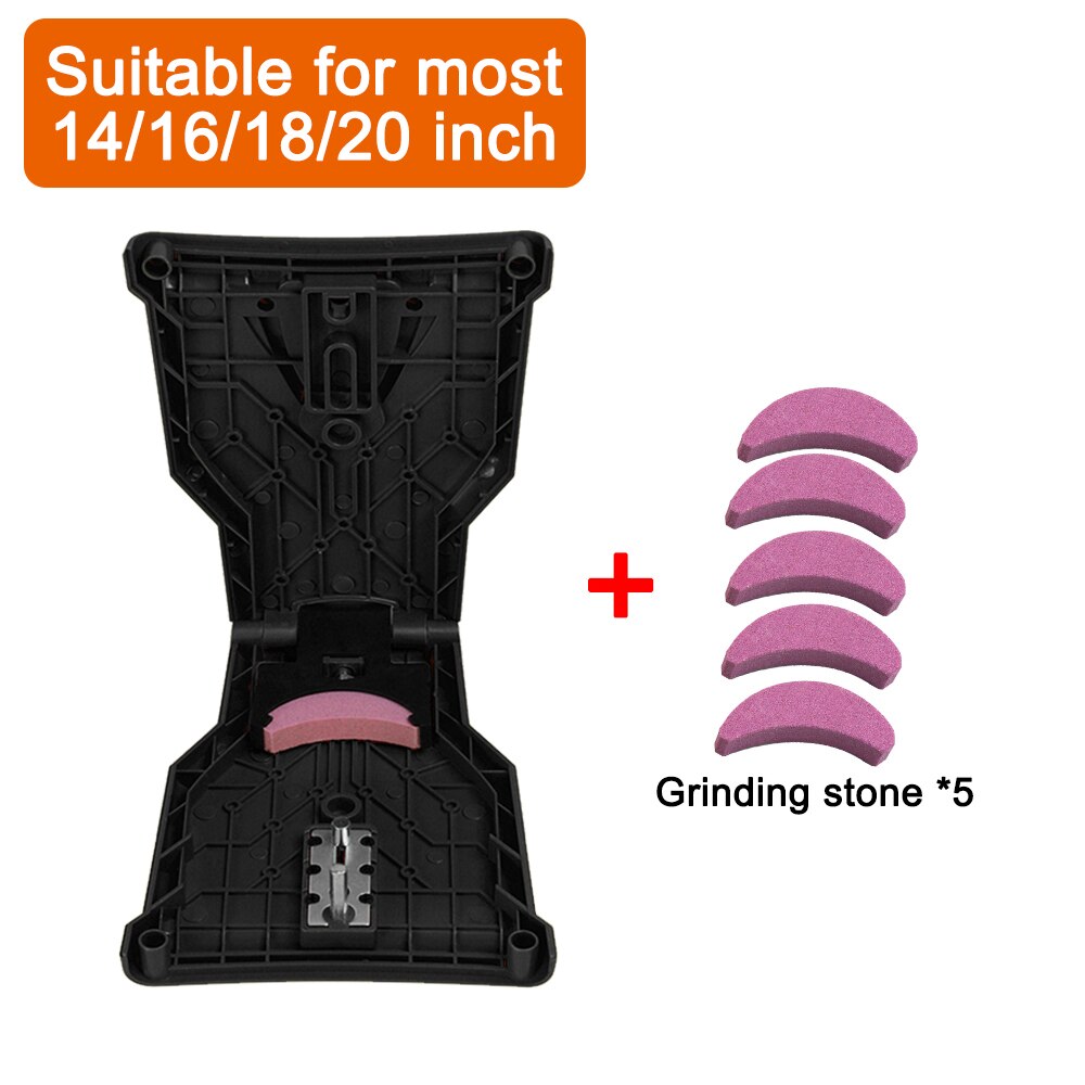 Portable Chainsaw Teeth Sharpener Durable Easy Sharp Chain Saw Bar-Mount Fast Grinding Chain Sharpen Chainsaw Woodworking Tools: Type B Black Set