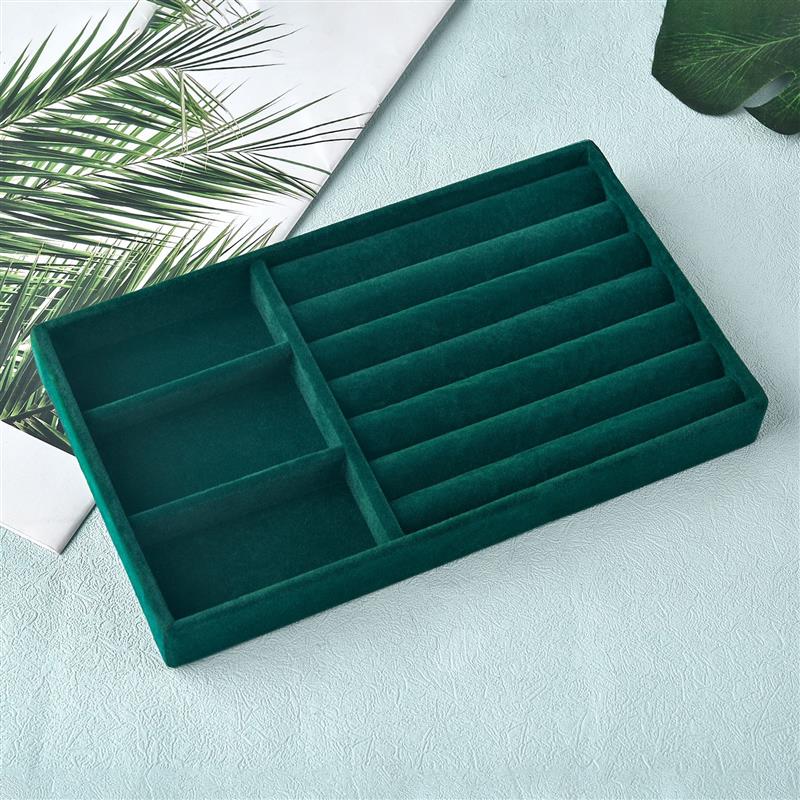 Espositore per gioielli in velluto astuccio per braccialetti orecchini anelli scatola Organizer portaoggetti scatole espositive per cassetti per gioielli impilabili fai da te: Arancione