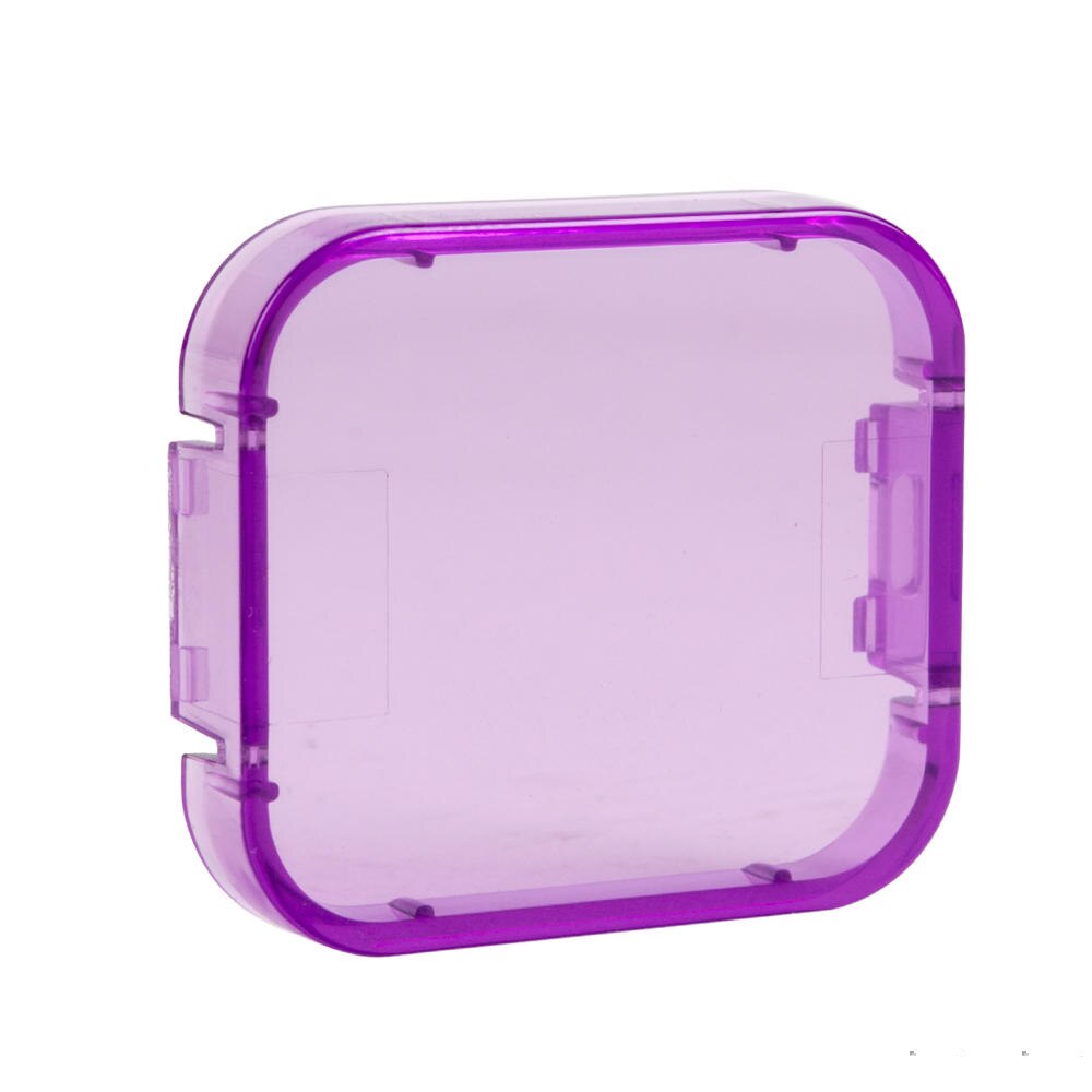 Filtro de buceo amarillo, rojo, Morado, Gris, Naranja y rosa, filtradores de buceo, Protector de lente para Go pro Hero 5, 6, 7, negro, nuevos accesorios para Gopro: Only One Purple