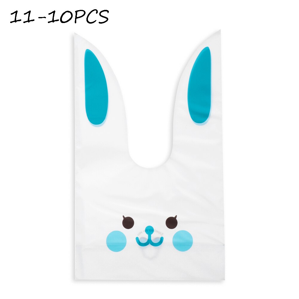 Sachets de biscuits de pâques 10 pièces | Jolis lapins, oreilles de lapin, oreilles de lapin, bonbons Biscuit, emballage , fournitures de fête, décoration mignonne pour stockage de snacks
