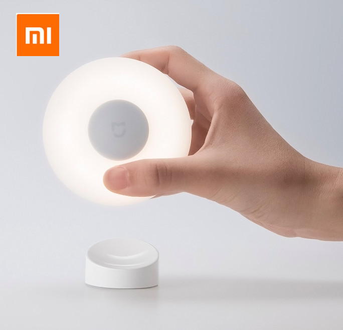 Nowa oryginalna lampka nocna Xiaomi Mijia 2 generacji regulowana jasność inteligentny czujnik ludzkiego ciała na podczerwień z podstawą magnetyczną