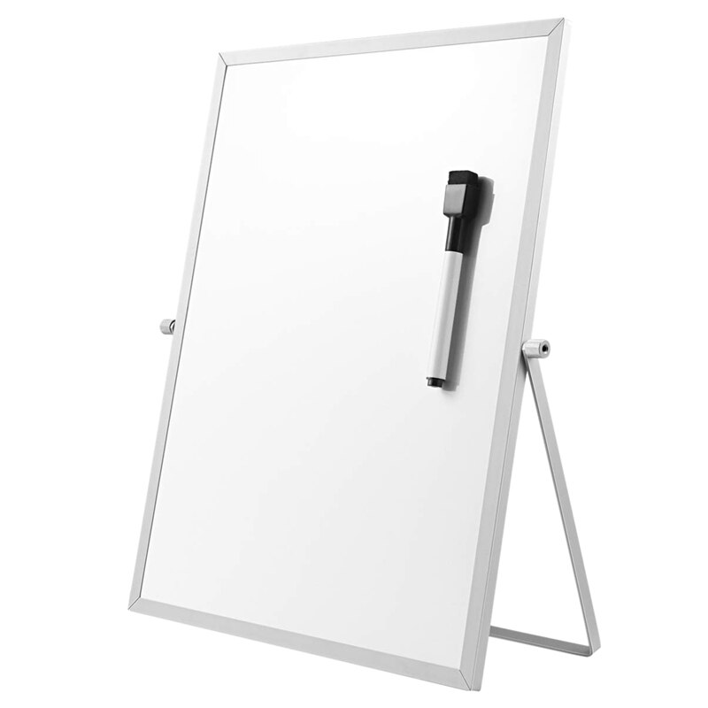 Magnetisch whiteboard met standaard voor op het bureau dubbelzijdig whiteboard planner herinnering voor schoolkantoor 11 inch  x 7 inch: Default Title