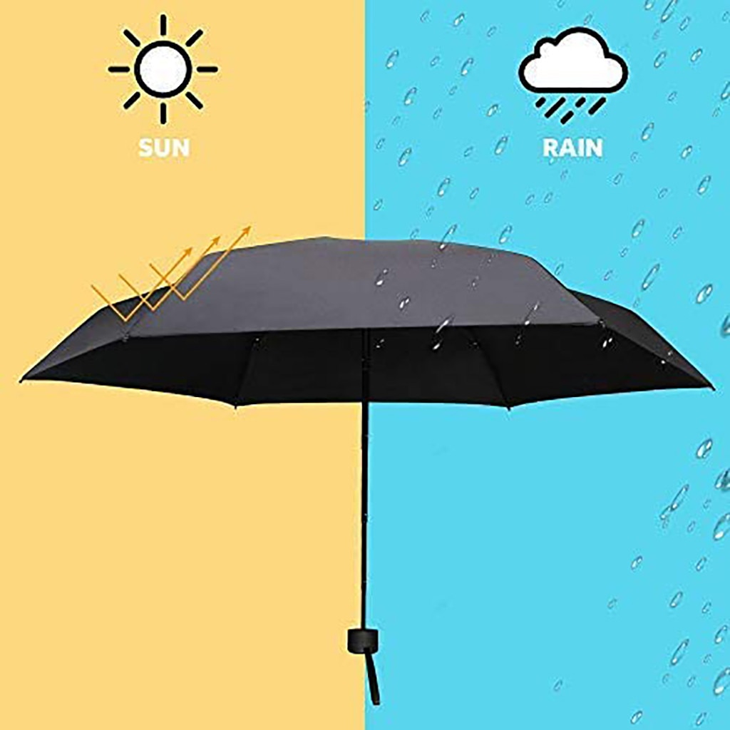 Draagbare Mini Paraplu Duurzame Legering Fiber Opvouwbare Unisex Reizen Waterdicht Winddicht Zon Bescherming Uv Paraplu Voor Mannen Vrouwen