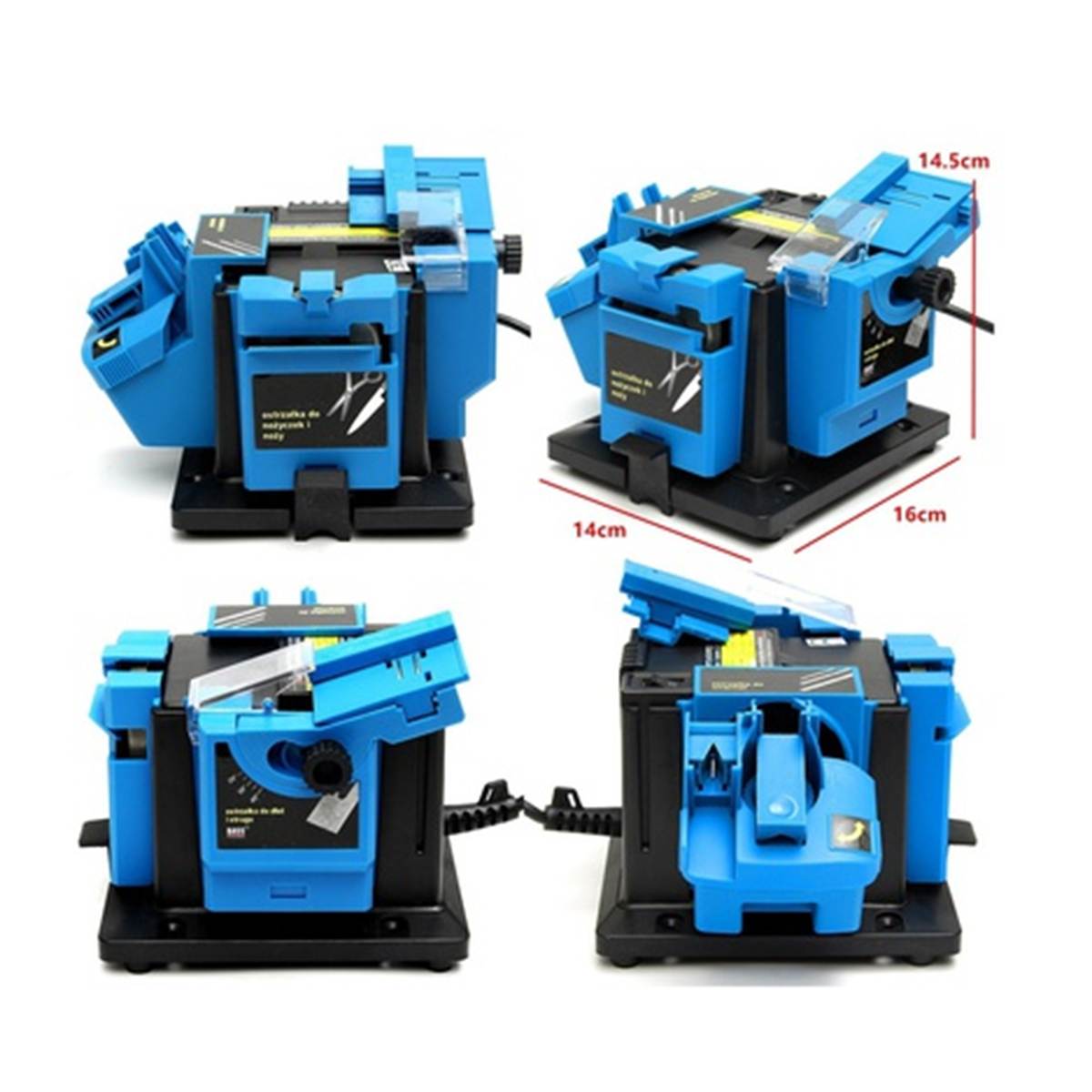 3 in 1 elektrisk knivslip borr slipmaskin kökskniv vassare kvarn slipare 96w 220v