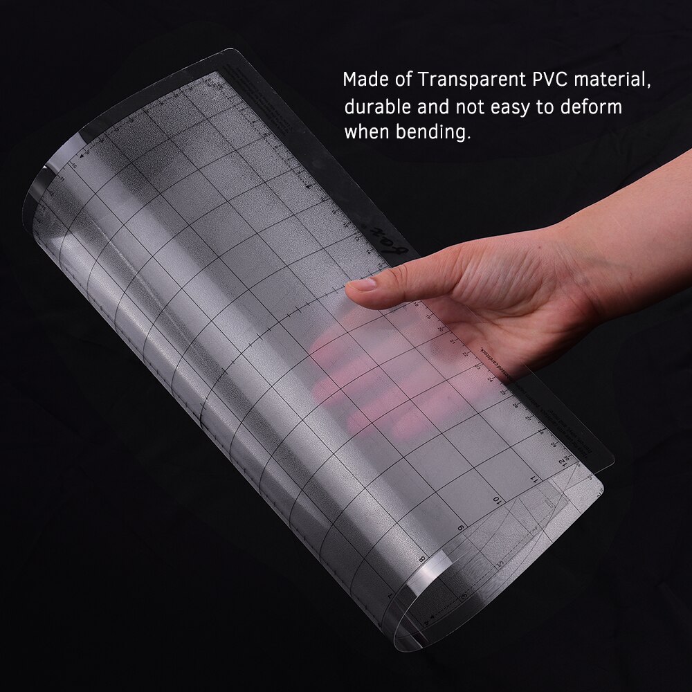 2pcs Replacement Cutting Mat Transparent Adhesive Mat with Measuring Grid 12 * 12 Inch for Silhouette Cameo Plotter Machine
