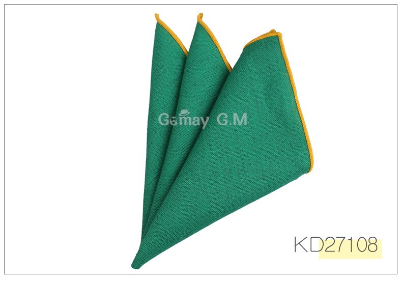 Solid Linen Pocket Square Suits Hanky Candy Color Handkerchiefs Casual Suit Square Handkerchief Towels For Party Scarves: KD27108