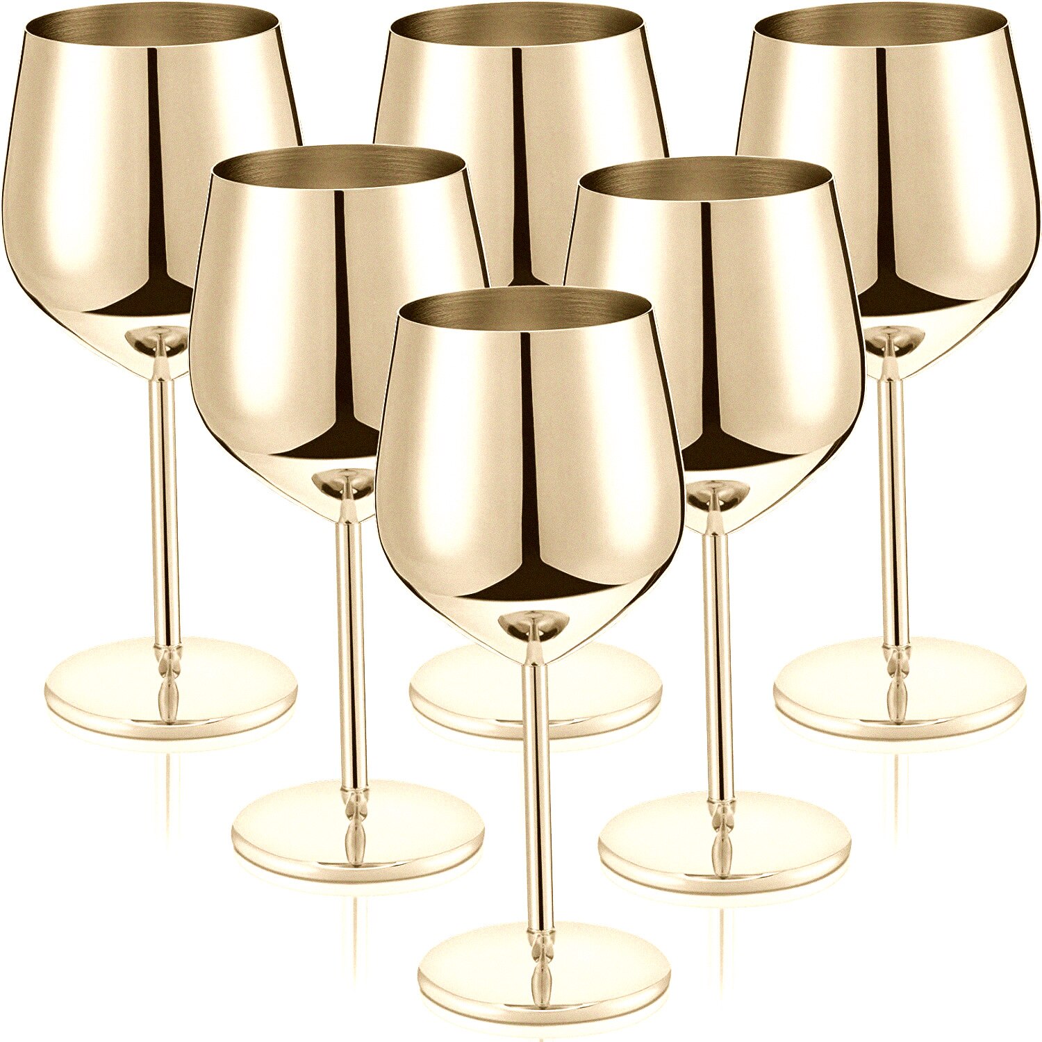 Copas de vino irrompibles, Conjunto de 6 4/2 copas de vino para exteriores, Copas de boda grandes, copas de vino negro, cristalería pulida