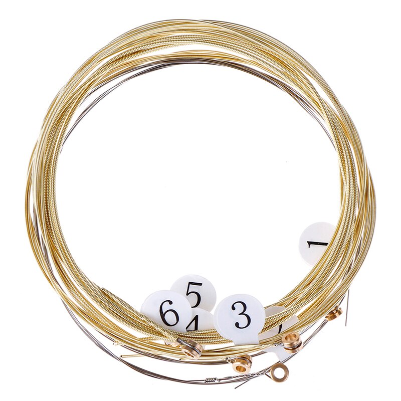 6pcs/set Folk Guitar String Replacement Parts Acoustic Guitar Copper Core Strings Kit Musical Instrument Accessories
