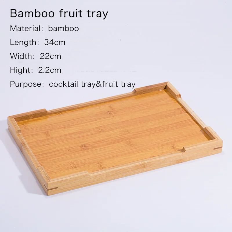 Bar Soul Multifunction Tray Cocktail Tray Fruit Coffee Tray Drinkware Bamboo Tray Dried Fruit Snack Tray Bar Tools: Light Green