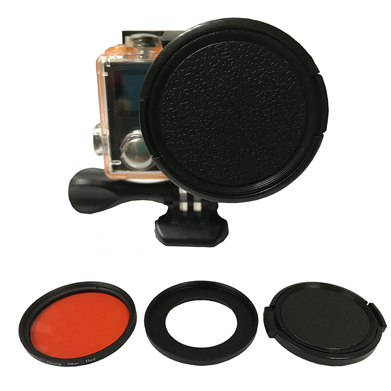 Tekcam for Eken Accessories Red Diving filter for Eken H9 H9R h9pro H9SE H9R SE H8PRO H8SE H8 H8R H3 H3R V8S Eken Accessories