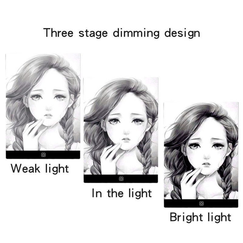 A4 LED Drawing Tablet Digital Pad USB LED Light Copy Board Electronic Art Graphic Painting Table with 3 Level of Dimming