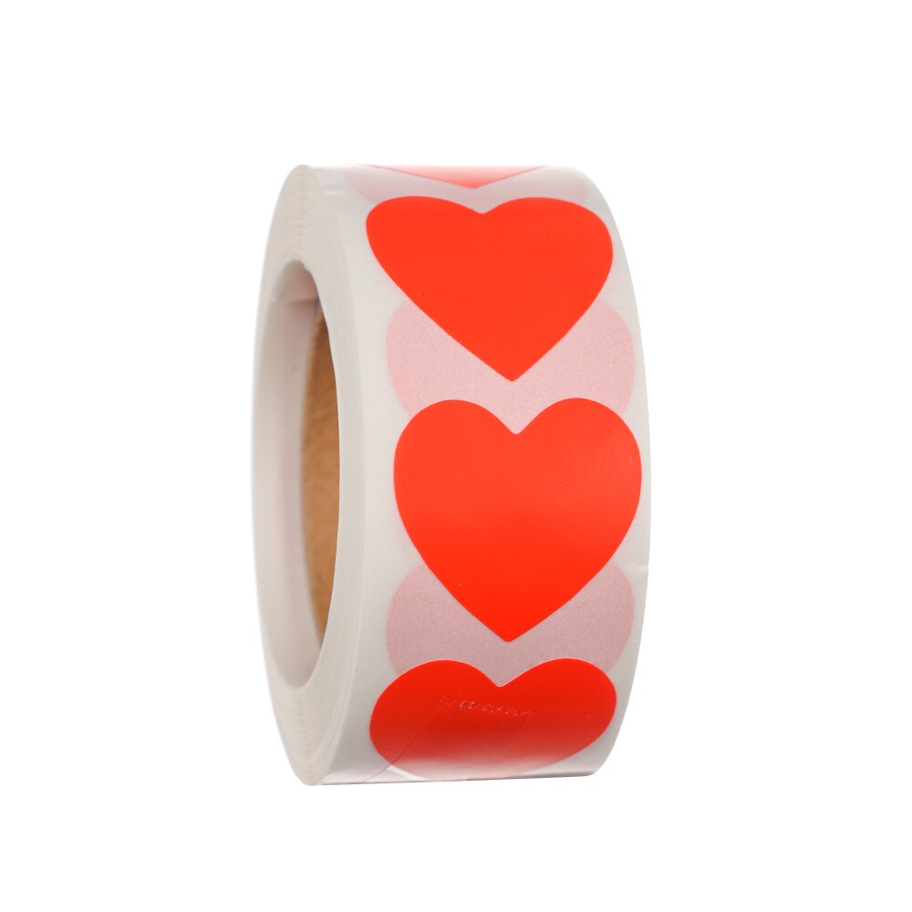 1 rouleau de 300 autocollants à gratter rond/cœur 1 pouce, étiquette à gratter pour les activités de fête, papeterie autocollante: 08-sticker