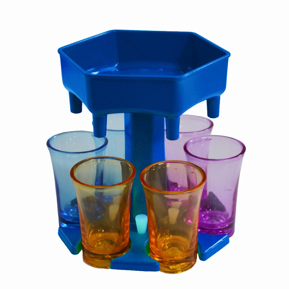 6 Shot Glass Dispenser Holder Caddy Liquor Dispenser Portable Dispenser Party Bar Accessory Drinking Games Glass Dispenser