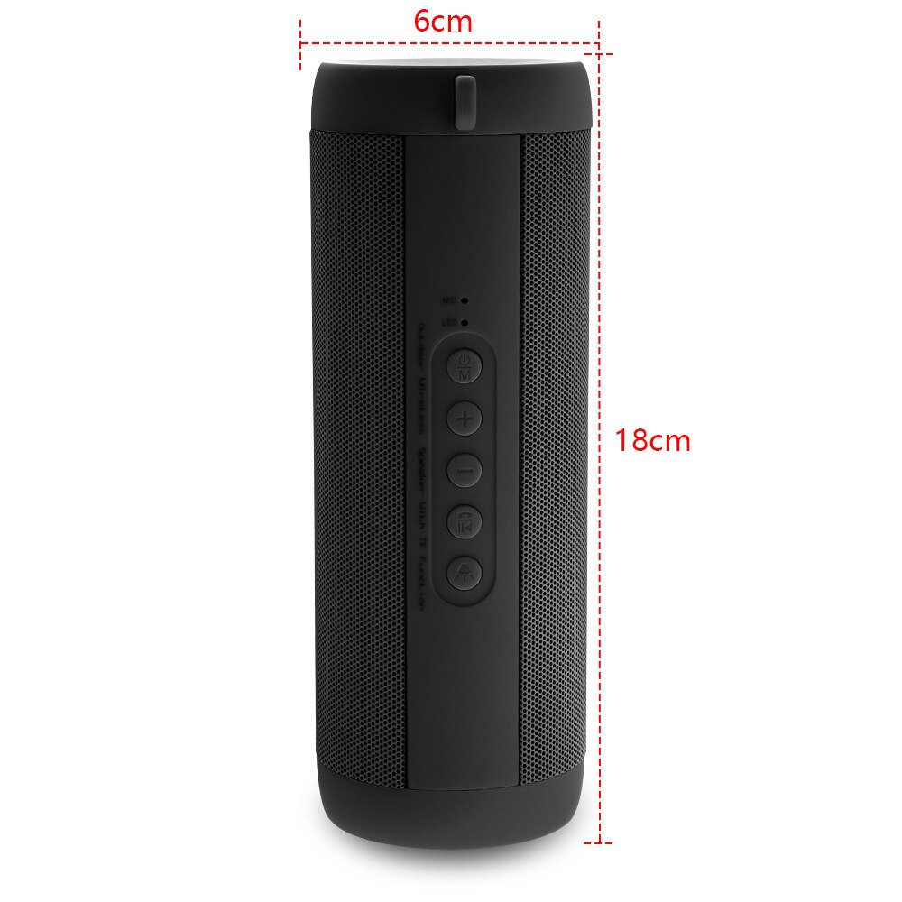 T2 Bluetooth Speaker Portable Outdoor Sound Box Wireless Waterproof LED Column Support TF Card FM Radio Aux Input