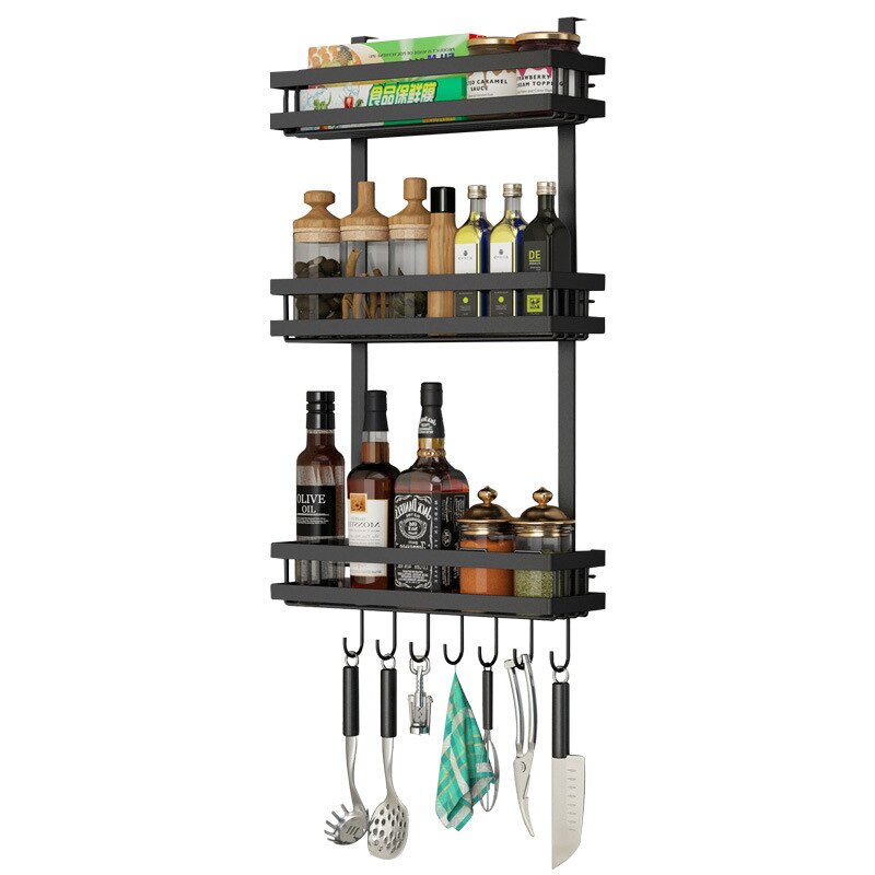 Multifunctional Refrigerator Rack Side Storage Rack Kitchen Spice Rack Wall-mounted Rack Kitchen Accessories Organizer