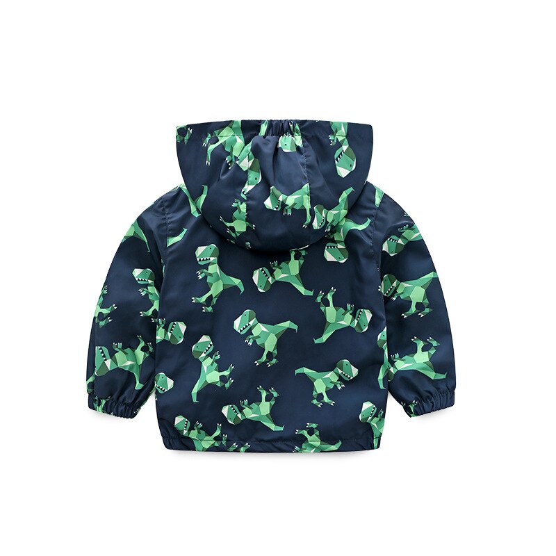 Kids Jongen Jas Mode Kind Dinosaurus Jassen Hooded Kids Rits Windjack Koreaanse Kinderen Kleding Jongens Jas Bovenkleding