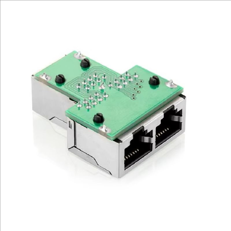 8P8C adapterconnector netwerk RJ45 verdeler Ethernet 1-op-2 expanderstekker (augustus met twee samen)