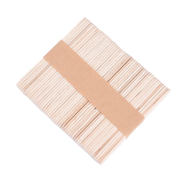 Wood Ice Cream Stick 50 PCS Craft Stick Ice Cream Sticks Natural Wood Popsicle Craft Sticks Ice Cream Tool