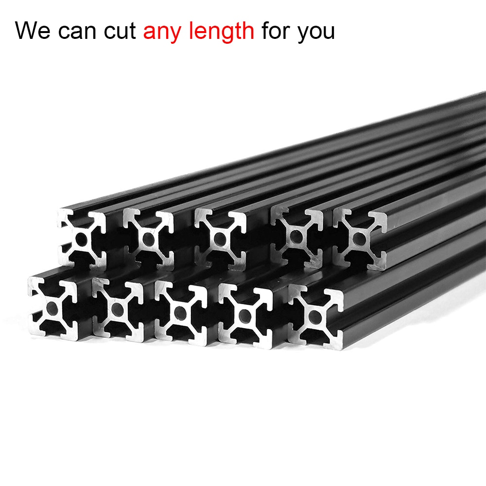 2 stück 20x20 T Slot 6mm CNC Europäischen Standard Schiene Aluminium Extrusion Profil für DIY 3D Drucker freies cut