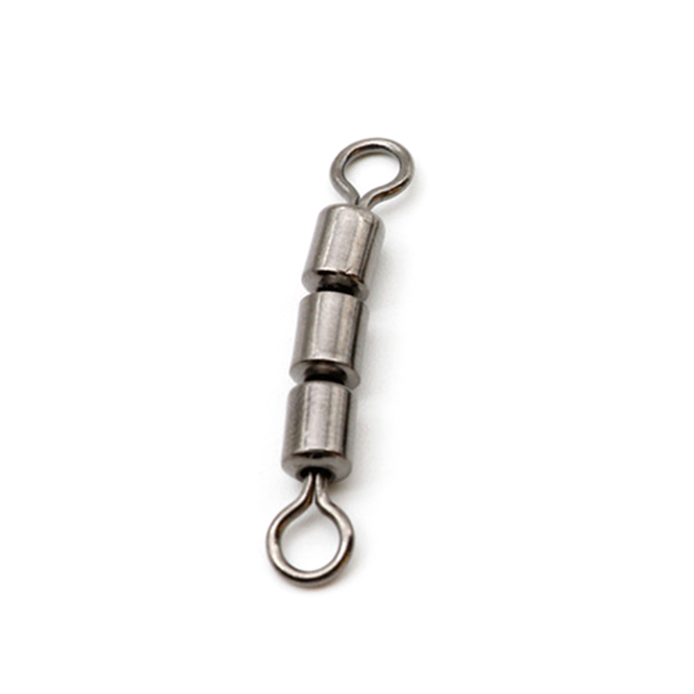 10pcs Rolling Spinning Lightweight Stainless Steel Portable Flexible Fishing Swivels Quick Connect Triple High Tensile Bearing: 6
