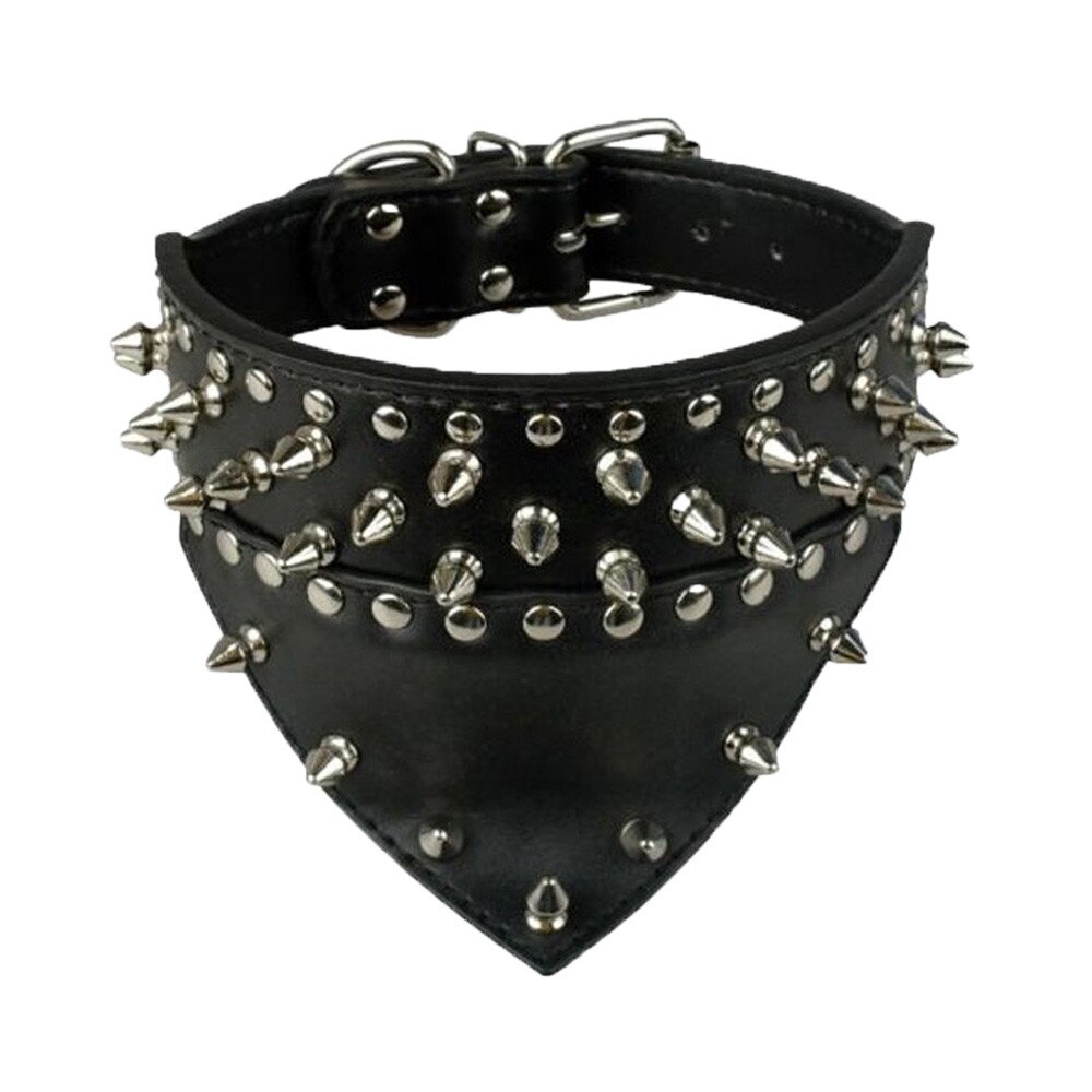 Adjustable Leather Rivet Spiked Studded Pet Puppy Dog Collar Neck Strap: A / S