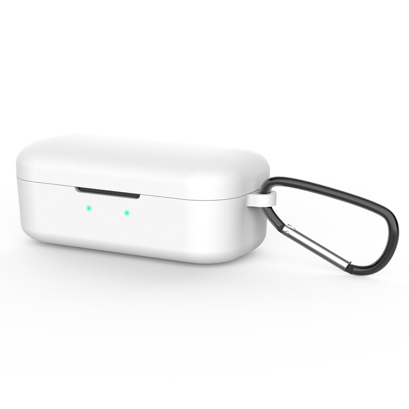 FIFATA Silicone Case Cover Earphone Shell For QCY T5 Wireless Bluetooth Headphone Frame Charging Box Protective Cases For Qcy T5: white