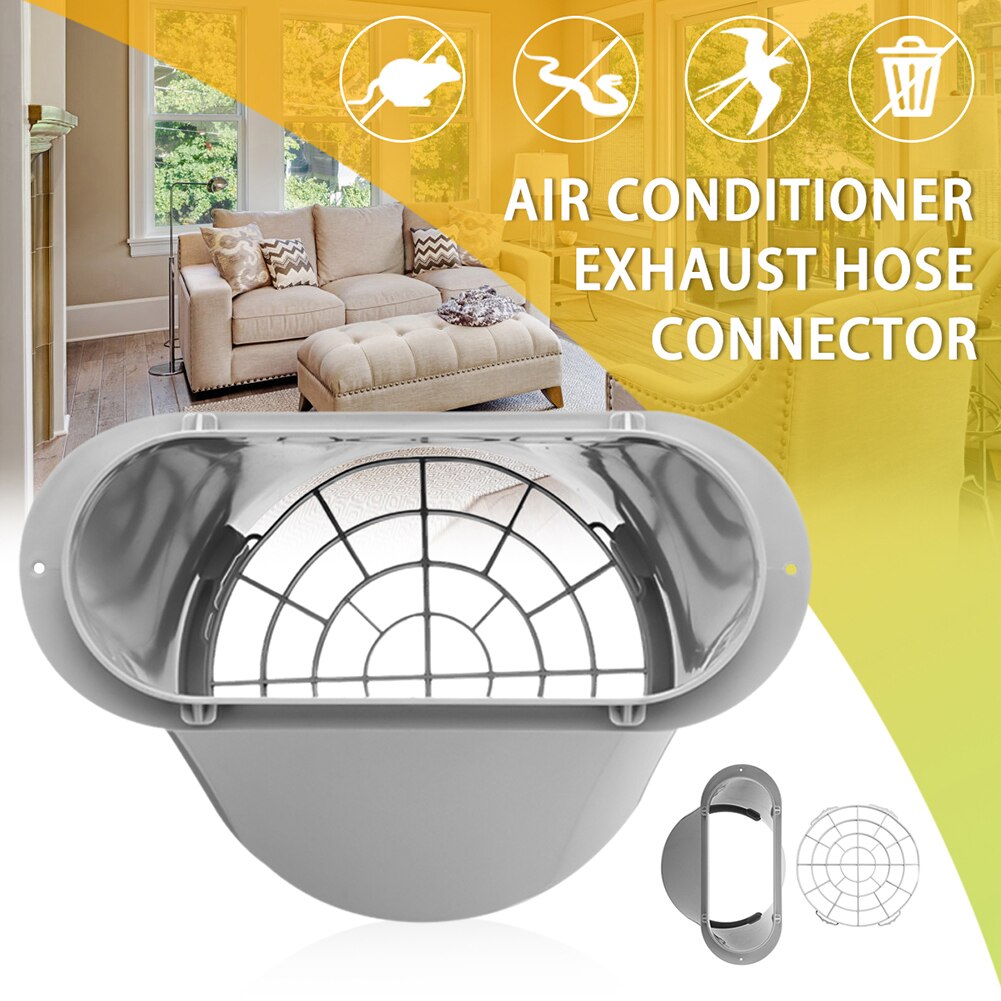 Portable Air Conditioner Window Adapter Exhaust Hose/Tube Connector Plastic 150mm Flat Connector Insect Net