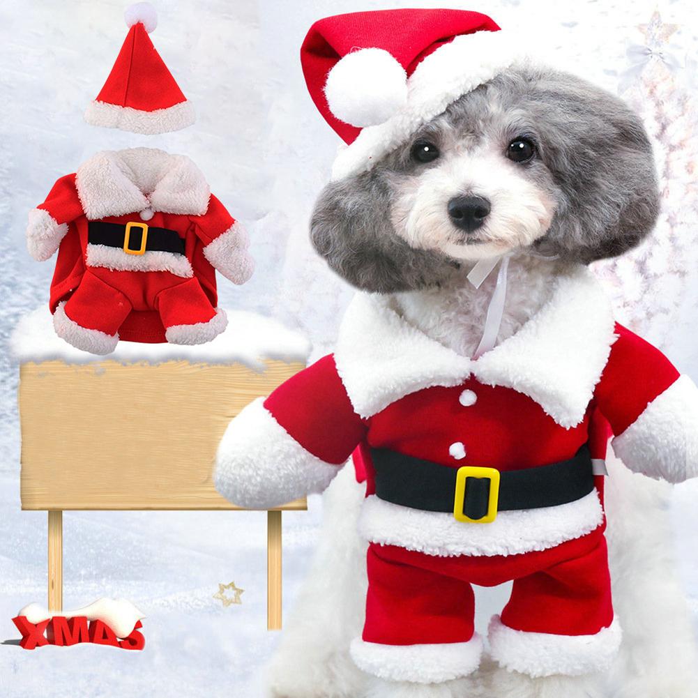 Kerst Hond Jumpsuits Kleding Winter Fleece Soft Puppy Hond Kleding Hoodie Honden Jas Chihuahua Yorkshire Ropa Perro