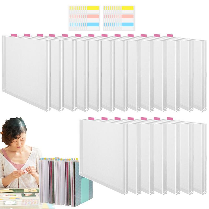 Plakboekpapierorganizer 12X12 Plakboekhouder Opbergen Met Plakkerige Indextabbladen Voor Het Bewaren Van Plakboeken