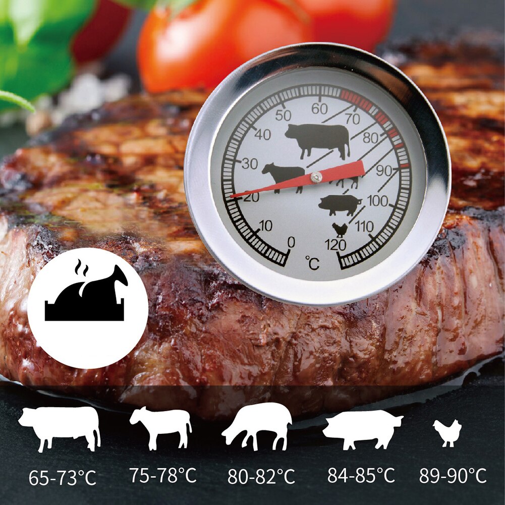 AVANTI Chef's Tempwiz Roast Meat Thermometer – Stainless Steel, 12891, Silver