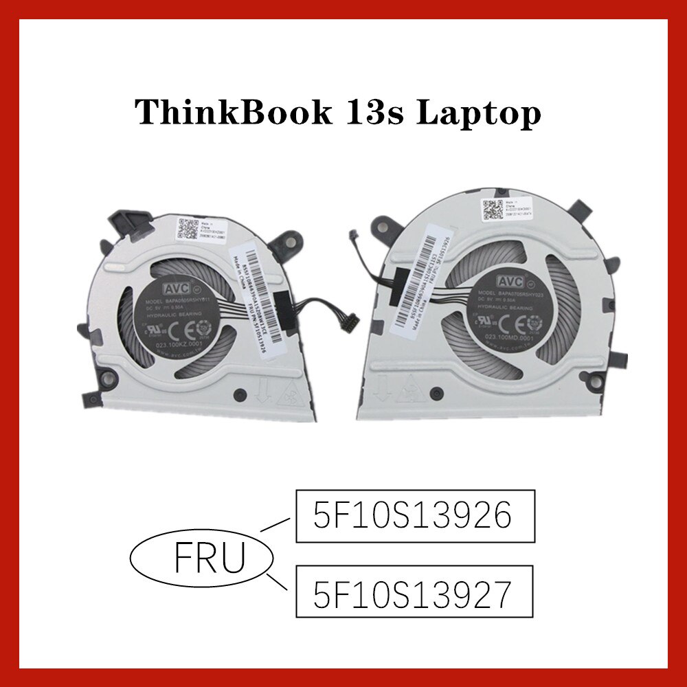 Ventilador de refrigeración GPU para portátil Lenovo ThinkBook 13s, , BAPA0705R5HY023 BAPA0505R5HY001 BAPB0605R5HY009 FRU 5F10S13927 5F10S13926: Blanco