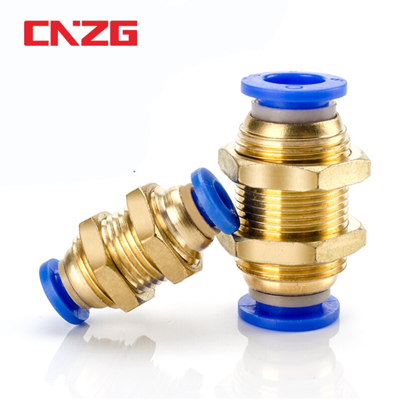 Conectores de tubos de ajuste rápido para neumáticos de aire, tubo de manguera OD de 8mm, 6mm, 4mm, 10mm, 12mm, Conector de empuje de un solo toque para Gas
