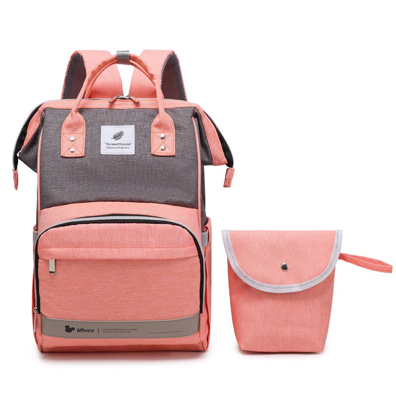 Windel Tasche Neue Stil Masse Schultern Schwangere Frauen Rucksack out Licht Mama Tasche MOTHER'S Tasche: Pink and Grey