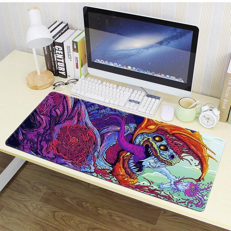 80x30cm XL blokada podkładka pod duża podkładka pod mysz do gier gracz komputerowy podkładka pod mysz do klawiatury Hyper Beast biurko podkładka pod mysz dla PC podkładka na biurko.
