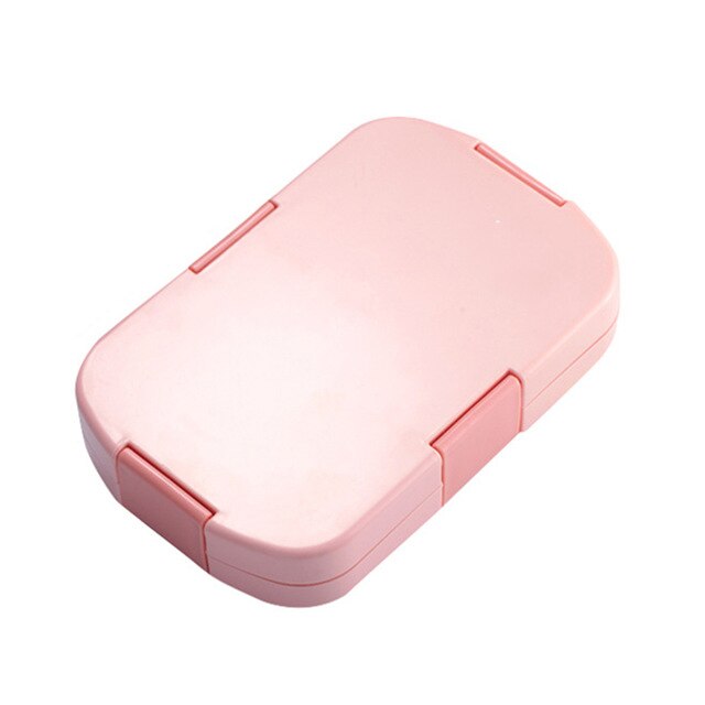 920ml matbokser av sunne materialer 6 bentobokser med gitter mikrobølgeovn, servise matoppbevaringsbeholder lunsjboks: Rosa