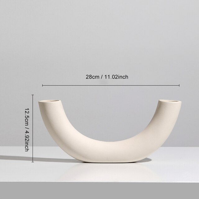 Vase nordique en céramique, décoration de salle, bougeoir, Pot de fleur, décoration de bureau, Art,: L
