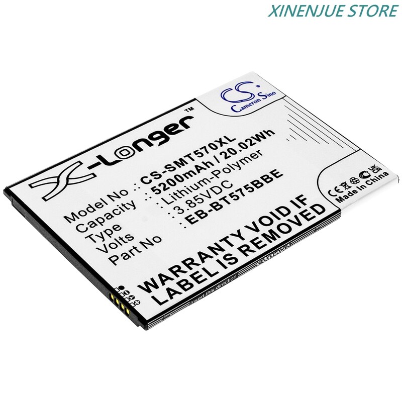 Batterie de tablette 3.85V/4900mAh/5200mAh, pour Samsung Galaxy Tab Active 3, EB-BT575BBE,GH43-05039A, SM-T570,SM-T575,SM-T575N