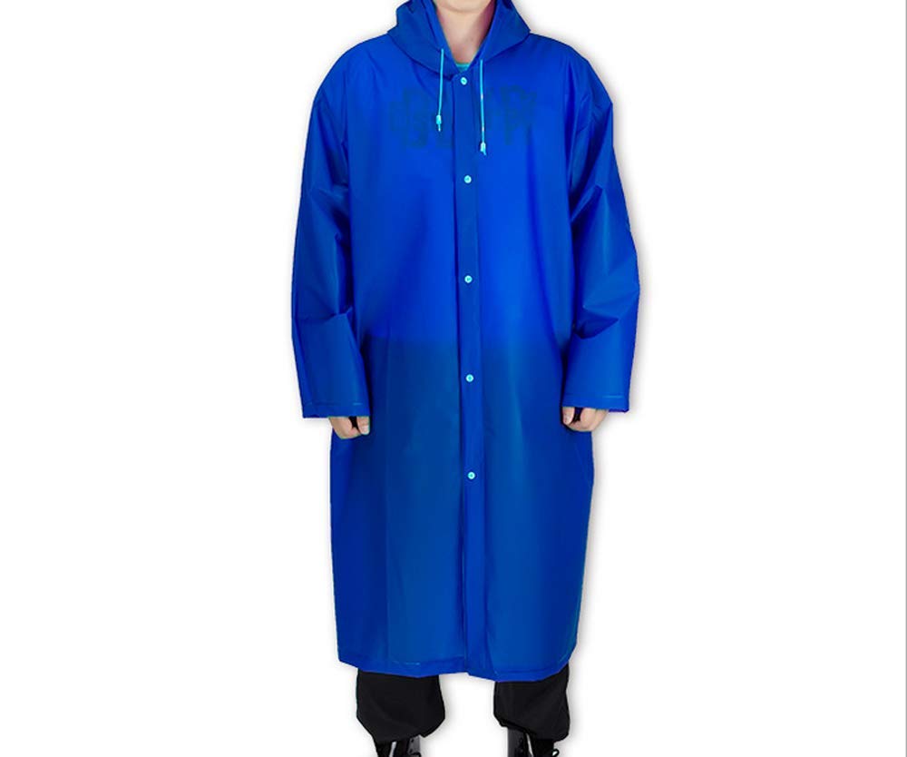 Daily protection hazmat suit Clothing anti-virus Lightweight Rain Jacket Coat Kagoul Hooded Pac A Way Showerproof: Dark Blue