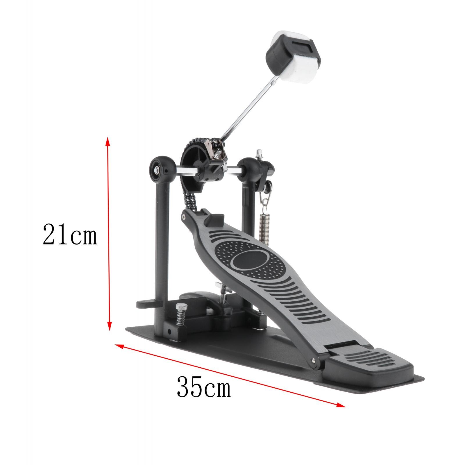 Metal Kick Single Bass Drum Pedal Dual Chain Drive Foot Pedal Percussion Kit Mute Pedals