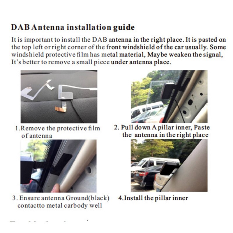 DAB Digital Radio Adapter Bluetooth Car Radio Receiver with FM Transmission Antenna MP3 Player Automobiles Multimedia